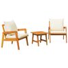 vidaXL Ensemble bistrot 3 pc Marron Bois d'Acacia Massif