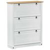 vidaXL Cabinet &agrave; chaussures Corona Blanc 99 x 32 x 122 cm Pin massif
