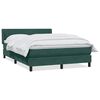 vidaXL Sommier &agrave; lattes de lit et matelas vert fonc&eacute; 140x210cm velours