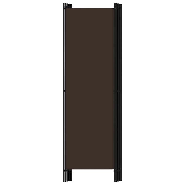 vidaXL Cloison de s&eacute;paration 5 panneaux Marron 250x180 cm