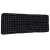 vidaXL Coussin de palette motif &agrave; carreaux noir 120x40x12 cm tissu