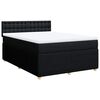 vidaXL Sommier &agrave; lattes de lit avec matelas Noir 140x200 cm Tissu