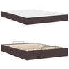 vidaXL Cadre de lit avec matelas avec matelas 2 pcs Tan tissu