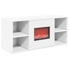 vidaXL Chemin&eacute;e &eacute;lectrique Blanc 100 x 37 x 45,5 cm Bois d'ing&eacute;nierie