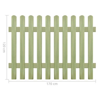 vidaXL Clôture Bois de pin imprégné 170 x 120 cm 6 / 9 cm