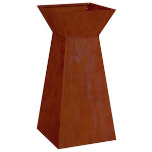 vidaXL Jardini&egrave;re &agrave; pilier Rouill&eacute; 35 x 35 x 73 cm Acier patin&eacute;