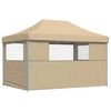 vidaXL Tente de f&ecirc;te Beige 279 x 410 x 315 cm Tissu Oxford