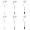 vidaXL Lampes &agrave; LED solaires de jardin 6 pcs 9x7,8x29,5 cm
