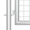 vidaXL Portail de jardin grillag&eacute; argent&eacute; 350 x 125 cm en acier galvanis&eacute;