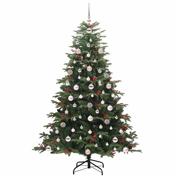 vidaXL Sapin de No&euml;l artificiel Vert 180 cm PVC, m&eacute;tal et plastique