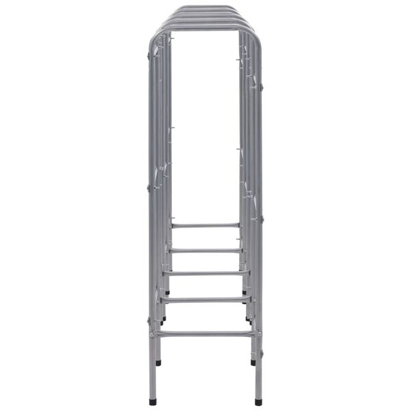 vidaXL &Eacute;tag&egrave;re de rangement pour 12 caisses Argent&eacute; 190x33x116cm Acier