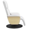 vidaXL Fauteuil inclinable de massage repose-pieds blanc similicuir