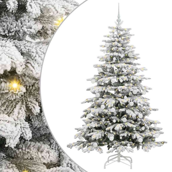 vidaXL Sapin de No&euml;l Artificiel &agrave; Branches Articul&eacute;es Blanc 180 cm