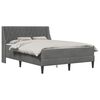 vidaXL Cadre de lit avec matelas Gris fonc&eacute; 140 x 190 cm Velours