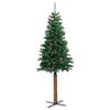 vidaXL Sapin de No&euml;l mince Vert 210 cm PVC et bois de pin massif