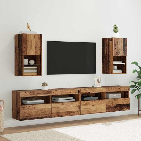 vidaXL Meubles TV muraux 2 pcs Bois ancien 30,5 x 30 x 60 cm