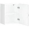 vidaXL Armoire murale de cuisine Lucca blanc brillant bois ing&eacute;nierie