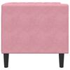 vidaXL Fauteuil Chesterfield rose velours