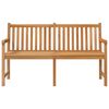 vidaXL Banc de jardin 150 cm Bois de teck solide