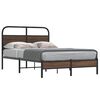 vidaXL Cadre de lit sans matelas 120x200 cm ch&ecirc;ne marron