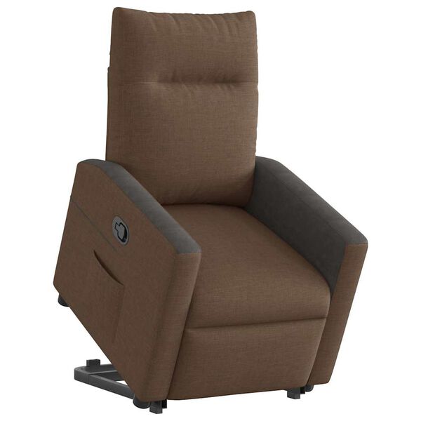 vidaXL Fauteuil inclinable Marron Tissu