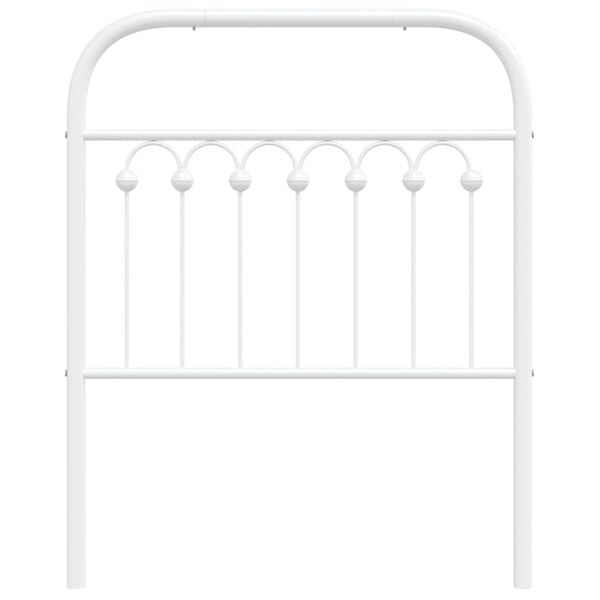 vidaXL Tête de lit métal blanc 75 cm