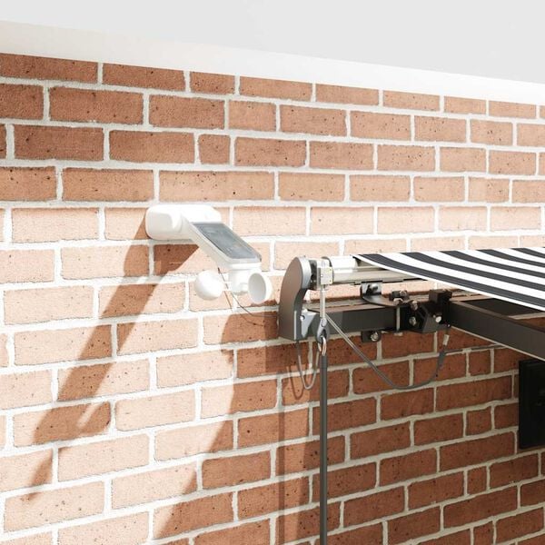 vidaXL Auvent r&eacute;tractable automatique avec LED anthracite et blanc