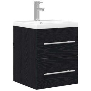 vidaXL Meuble de Lavabo de Salle de Bain Ch&ecirc;ne noir 41 x 38,5 x 48 cm