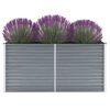 vidaXL Lit sur&eacute;lev&eacute; de jardin Acier galvanis&eacute; 160x40x77 cm Gris