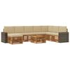 vidaXL Ensemble de canap&eacute;s d'ext&eacute;rieur 9 pcs Naturel et Beige