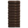 vidaXL Serviettes de bain de qualit&eacute; sup&eacute;rieure SOLUND 10 pcs marron