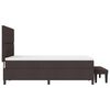 vidaXL Lit &agrave; ressorts avec matelas Marron fonc&eacute; 160 x 200 cm tissu