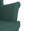 vidaXL Fauteuil avec repose-pied Vert fonc&eacute; Tissu