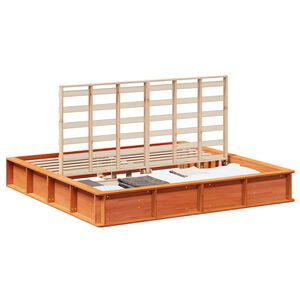 vidaXL Cadre de lit Cire marron 200 x 200 cm Bois de pin massif