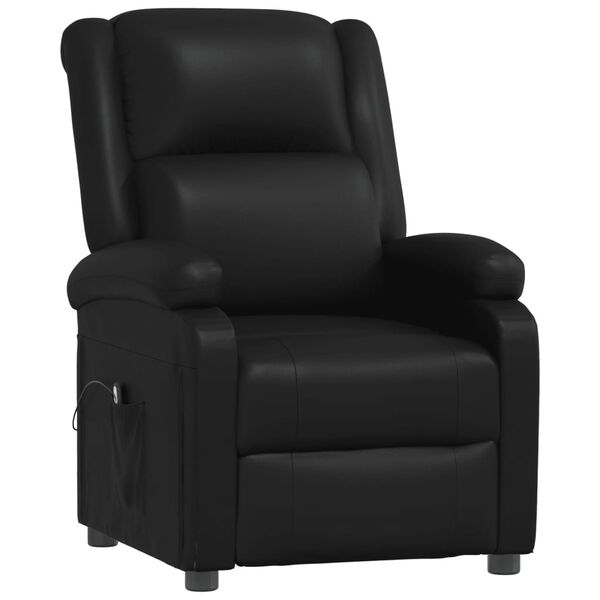 vidaXL Fauteuil inclinable &eacute;lectrique Noir Similicuir