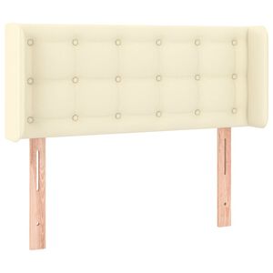 vidaXL T&ecirc;te de lit avec oreilles Cr&egrave;me 83x16x78/88 cm Similicuir