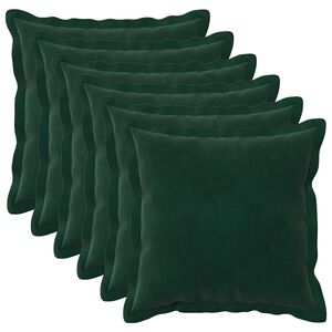 vidaXL Coussin avec oreiller HOUTEN 6 pi&egrave;ces Vert fonc&eacute; Fl&oslash;jl