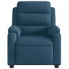 vidaXL Fauteuil inclinable de massage bleu velours