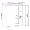 vidaXL Classeur blanc 90x40x145 cm acier