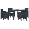 vidaXL Ensemble de salle &agrave; manger pour jardin 5 pc Anthracite