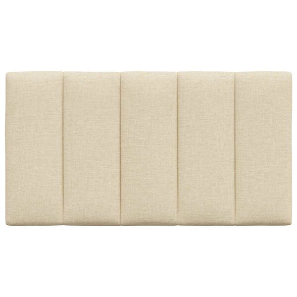 vidaXL Coussin de t&ecirc;te de lit Hanko cr&egrave;me 80 cm tissu