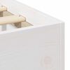 vidaXL Cadre de lit sur&eacute;lev&eacute; Blanc 75 x 190 cm Bois massif en pin