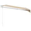 vidaXL Auvent r&eacute;tractable jaune et blanc 3x2,5 m tissu et aluminium