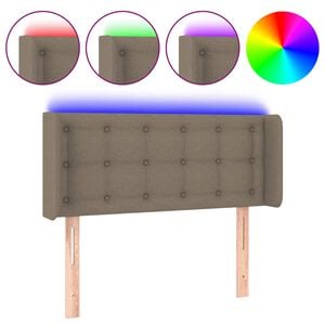 vidaXL T&ecirc;te de lit &agrave; LED Taupe 83x16x78/88 cm Tissu