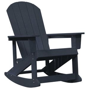 vidaXL Chaise Adirondack à bascule Bleu marine 92 x 73.5 x 92 cm HDPE