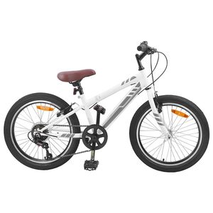 vidaXL V&eacute;lo de Montagne 20 Pouces 6-Speed pour 5-8 ans Blanc