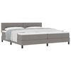 vidaXL Lit &agrave; ressorts avec t&ecirc;te de lit Taupe 200 x 200 cm tissu