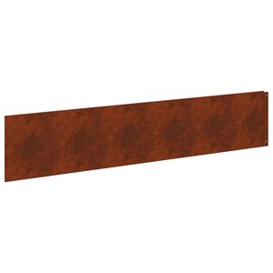 vidaXL Bordure de Pelouse 20 pcs 100 x 22 cm Acier Rouill&eacute;