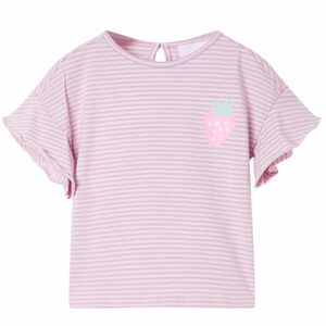 T-shirt enfants avec manches &agrave; volants lila 104