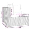 vidaXL Salon de jardin 5 pcs avec coussins résine tressée marron